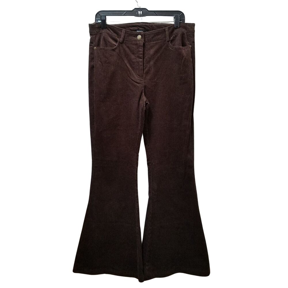 Forever 21 Corduroy Flare Jeans Women’s Large 34x31.5 Brown Stretch Pants